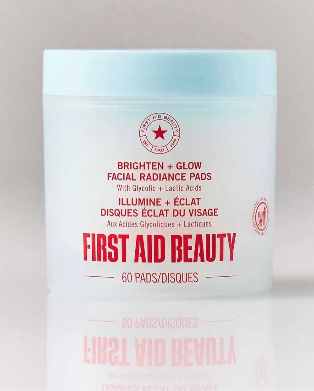 First Aid Beauty Brighten + Glow Facial Radiance Pads Glycolic + Lactic 60 NEW